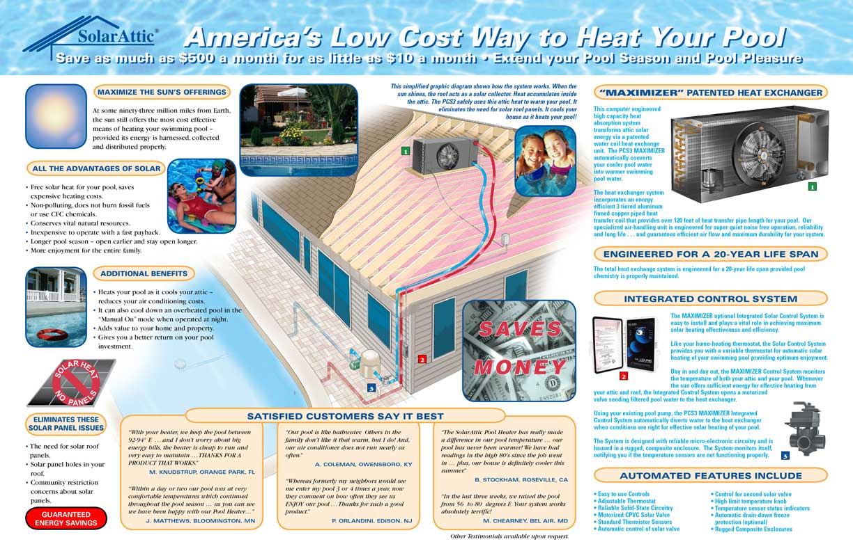 cover of solar pool heater brochure