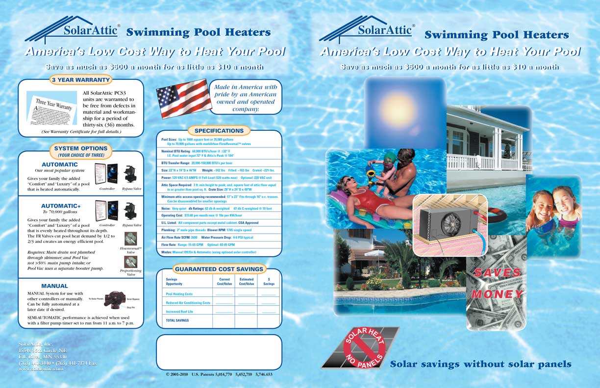 cover of solar pool heater brochure