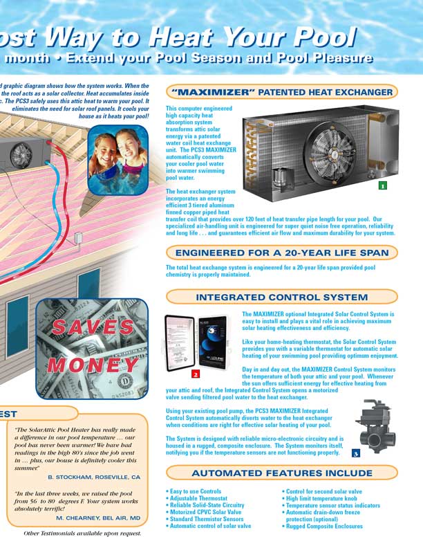 cover of solar pool heater brochure