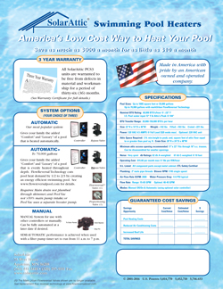 pcs3 solar pool heater brochure back cover